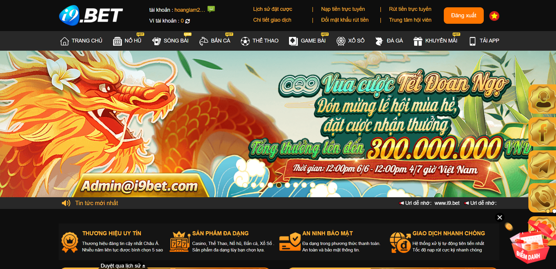 Thanh to&aacute;n online i9bet