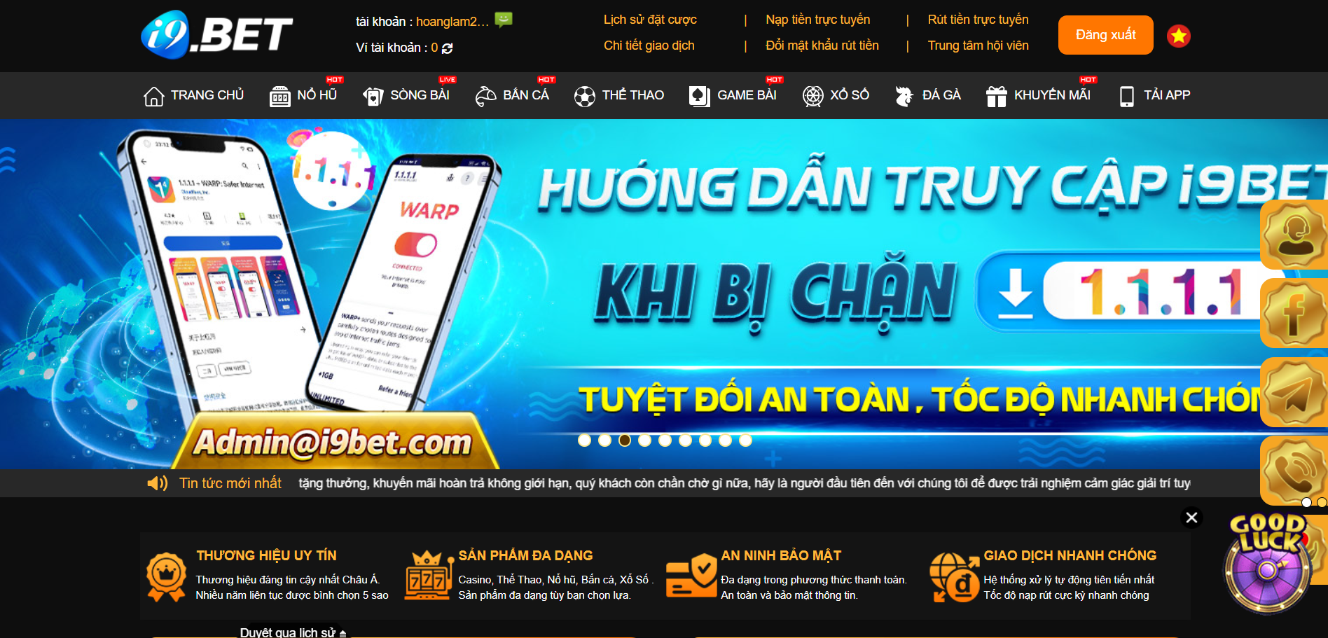 Truy cập đường link v&agrave;o nh&agrave; c&aacute;i kh&ocirc;ng bị chặn